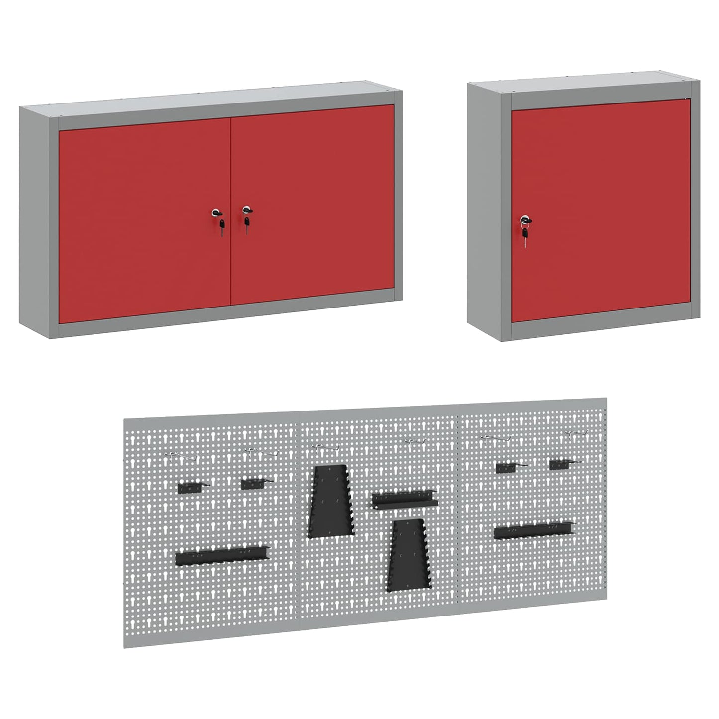 Werkbank 8 stk. Rot und Grau Ingenieure Holz und Stahl