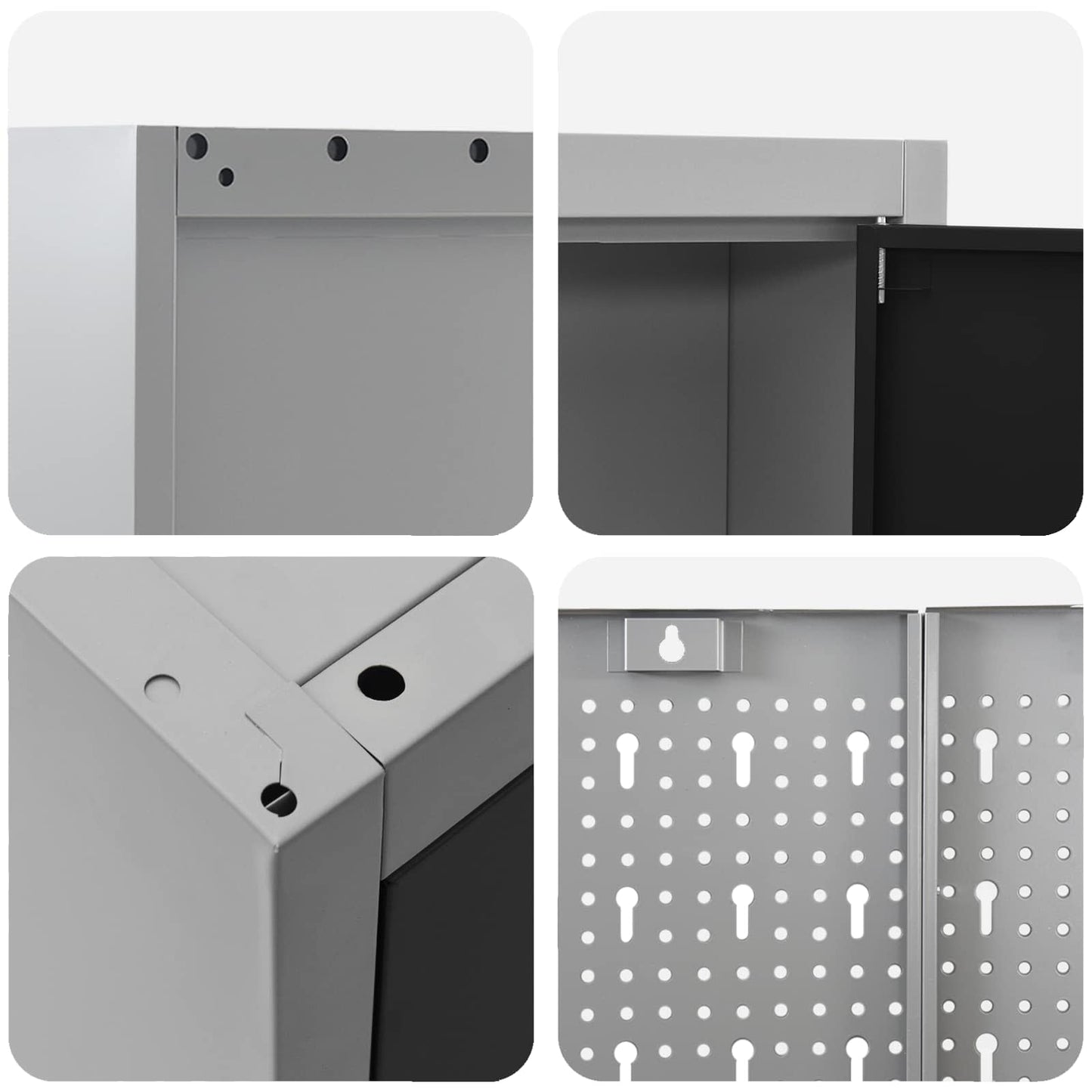 Werkbank mit Speicher 8 stk. Schwarz Ingenieure Holz und Stahl