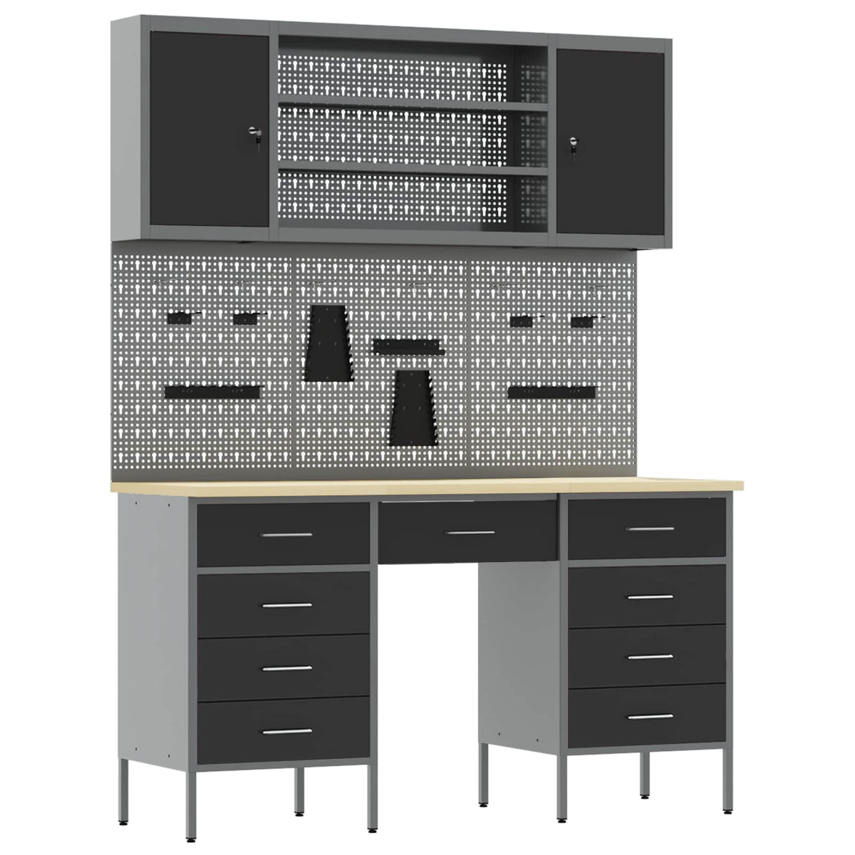Werkbank 7 stk. Schwarz Ingenieure Holz und Stahl