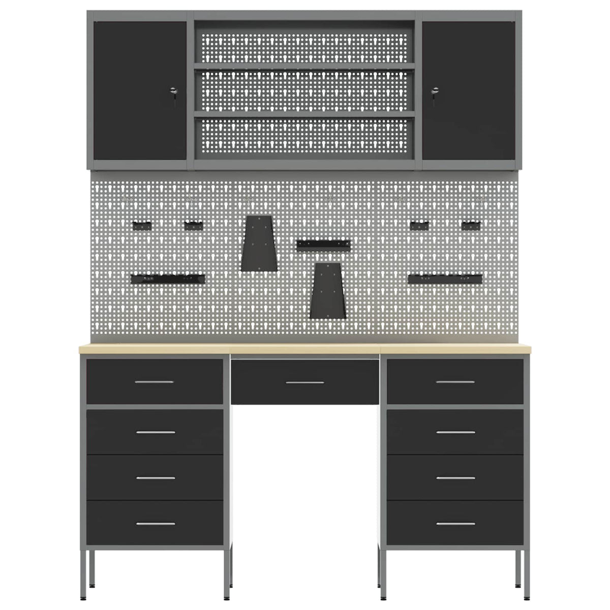 Werkbank 7 stk. Schwarz Ingenieure Holz und Stahl
