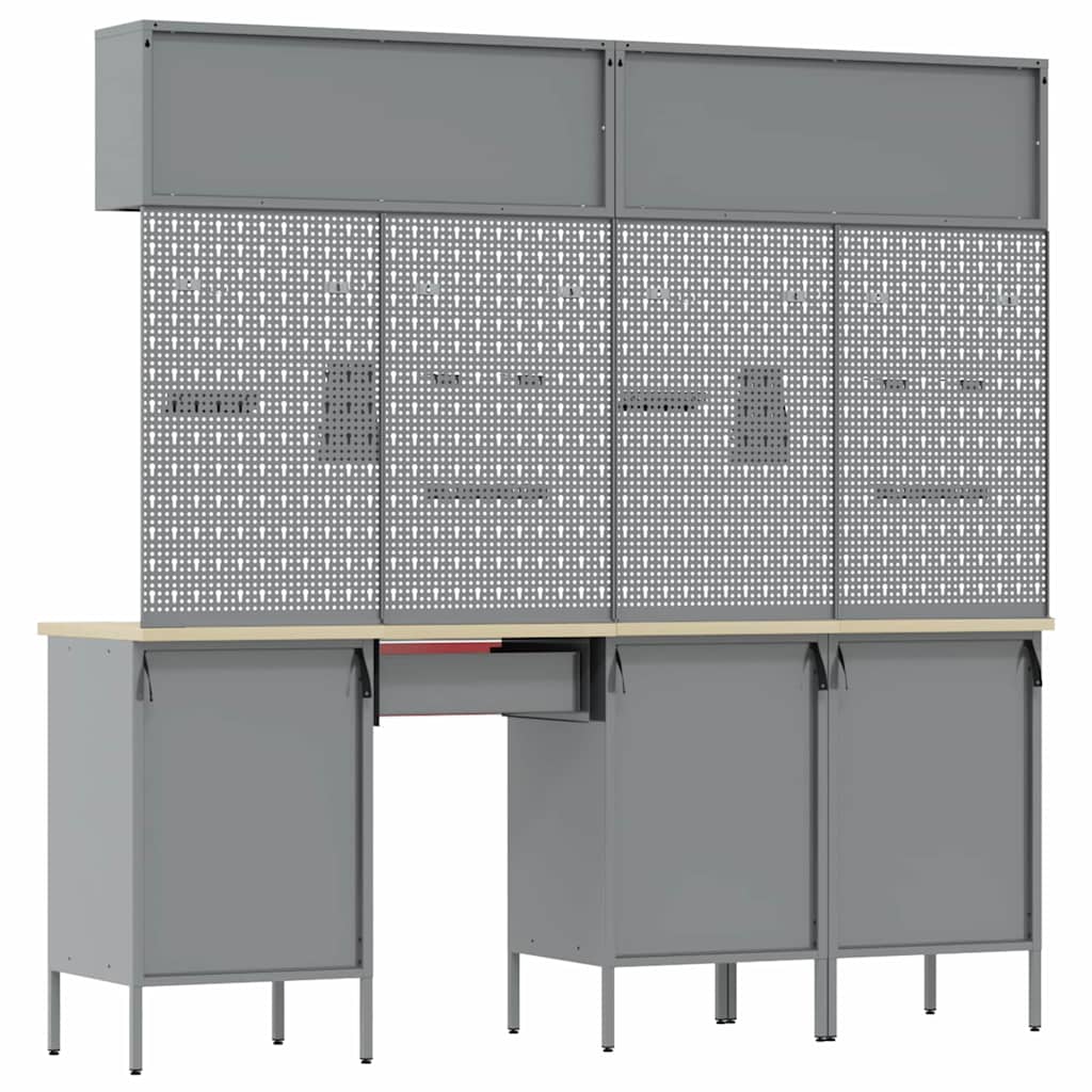 Arbeitsschrankset mit Schubladen mit Speicher 10 stk. Rot