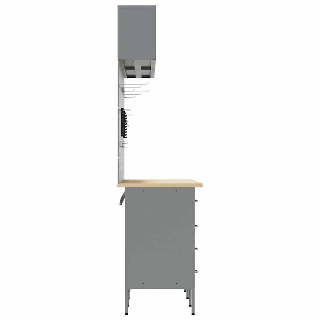 Arbeitsschrankset mit Schubladen mit Speicher 10 stk. Rot