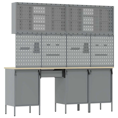 Werkbank 10 stk. Schwarz und Grau Ingenieure Holz und Stahl