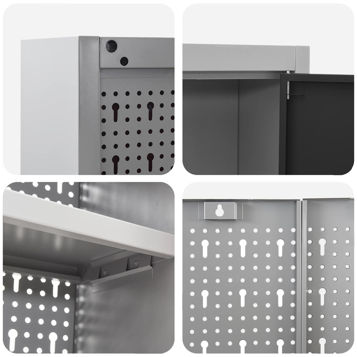 Werkbank 10 Stk. Schwarz und Grau Ingenieure Holz und Stahl