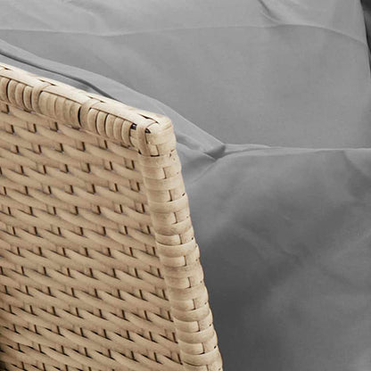 Gartensofa mit Kissen Beige Poly Rattan