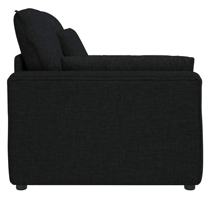 Modulares Sofa Endmodul mit Armlehne Kissen Schwarz 100 cm