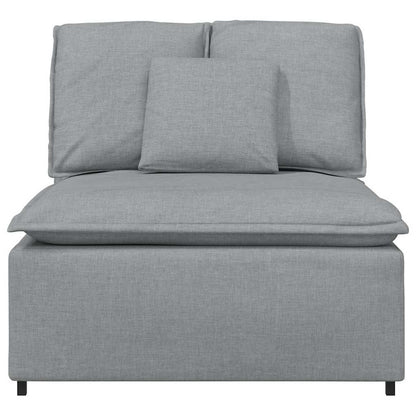 Modulares Sofa Mittelmodul mit Kissen Hellgrau 100 cm