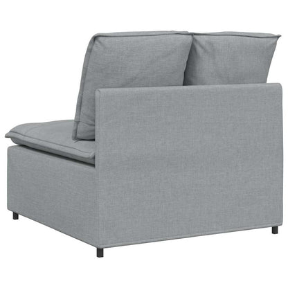 Modulares Sofa Mittelmodul mit Kissen Hellgrau 100 cm