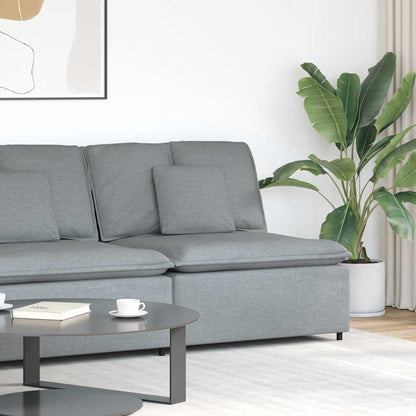 Modulares Sofa Mittelmodul mit Kissen Hellgrau 100 cm