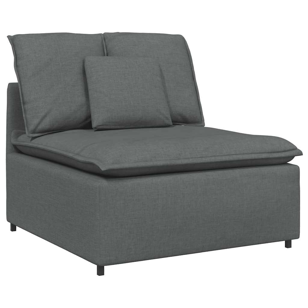 Modulares Sofa Mittelmodul mit Kissen Dunkelgrau 100 cm