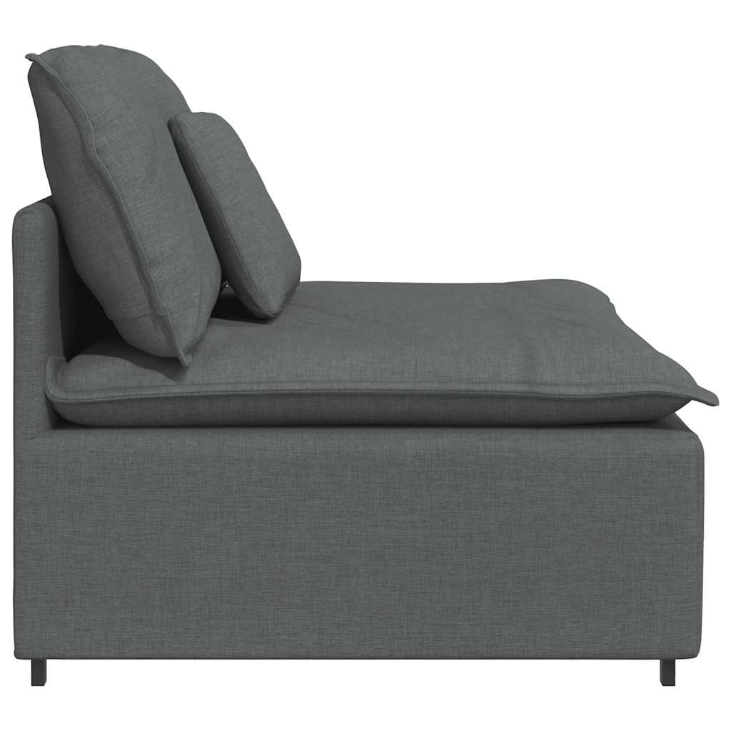 Modulares Sofa Mittelmodul mit Kissen Dunkelgrau 100 cm