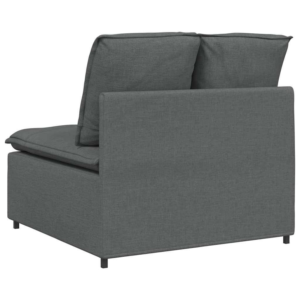 Modulares Sofa Mittelmodul mit Kissen Dunkelgrau 100 cm