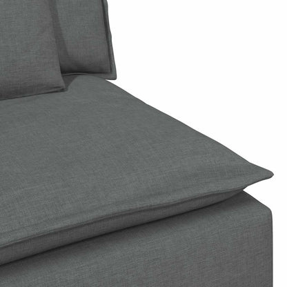 Modulares Sofa Mittelmodul mit Kissen Dunkelgrau 100 cm