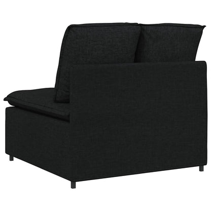 Modulares Sofa Mittelmodul mit Kissen Schwarz 100 cm