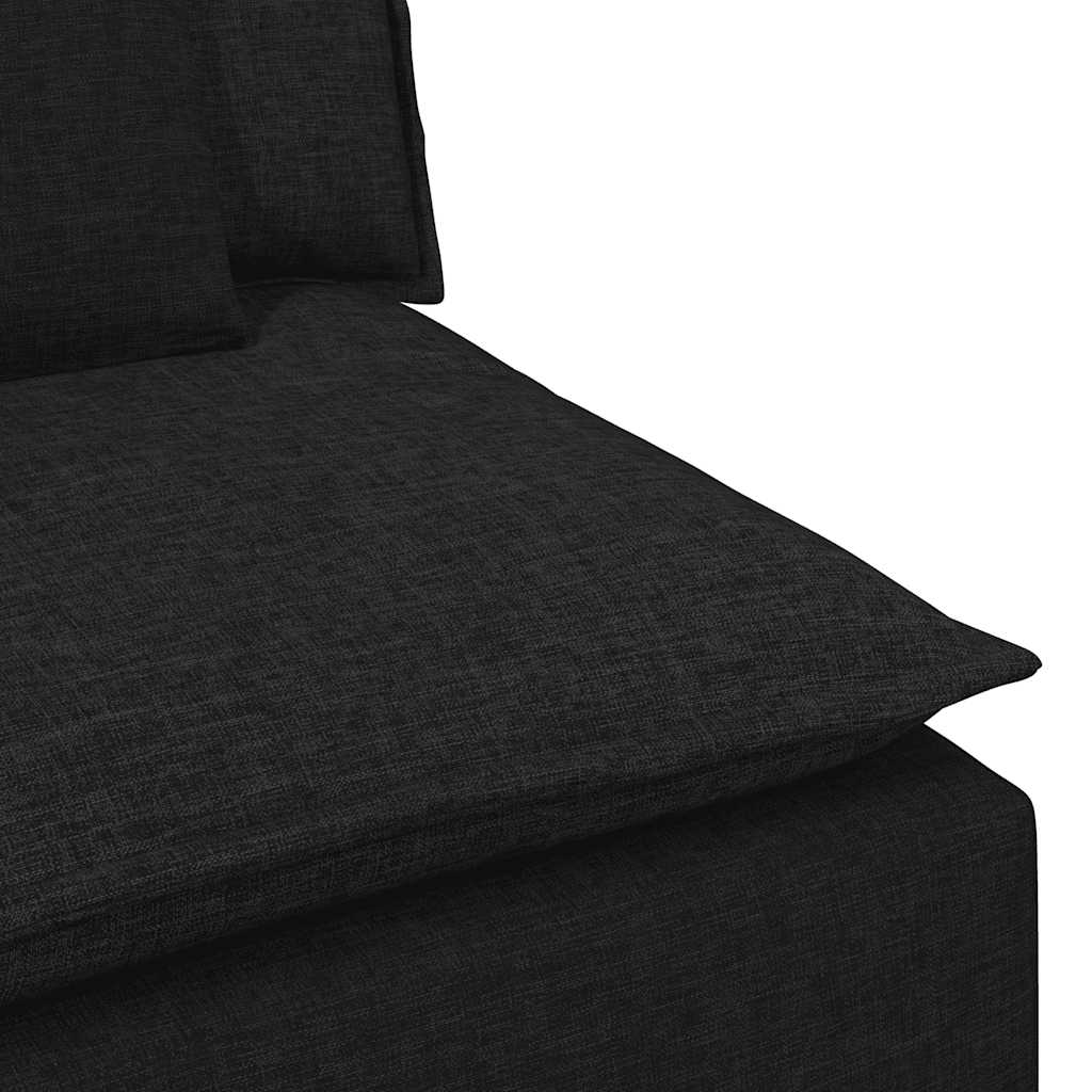 Modulares Sofa Mittelmodul mit Kissen Schwarz 100 cm