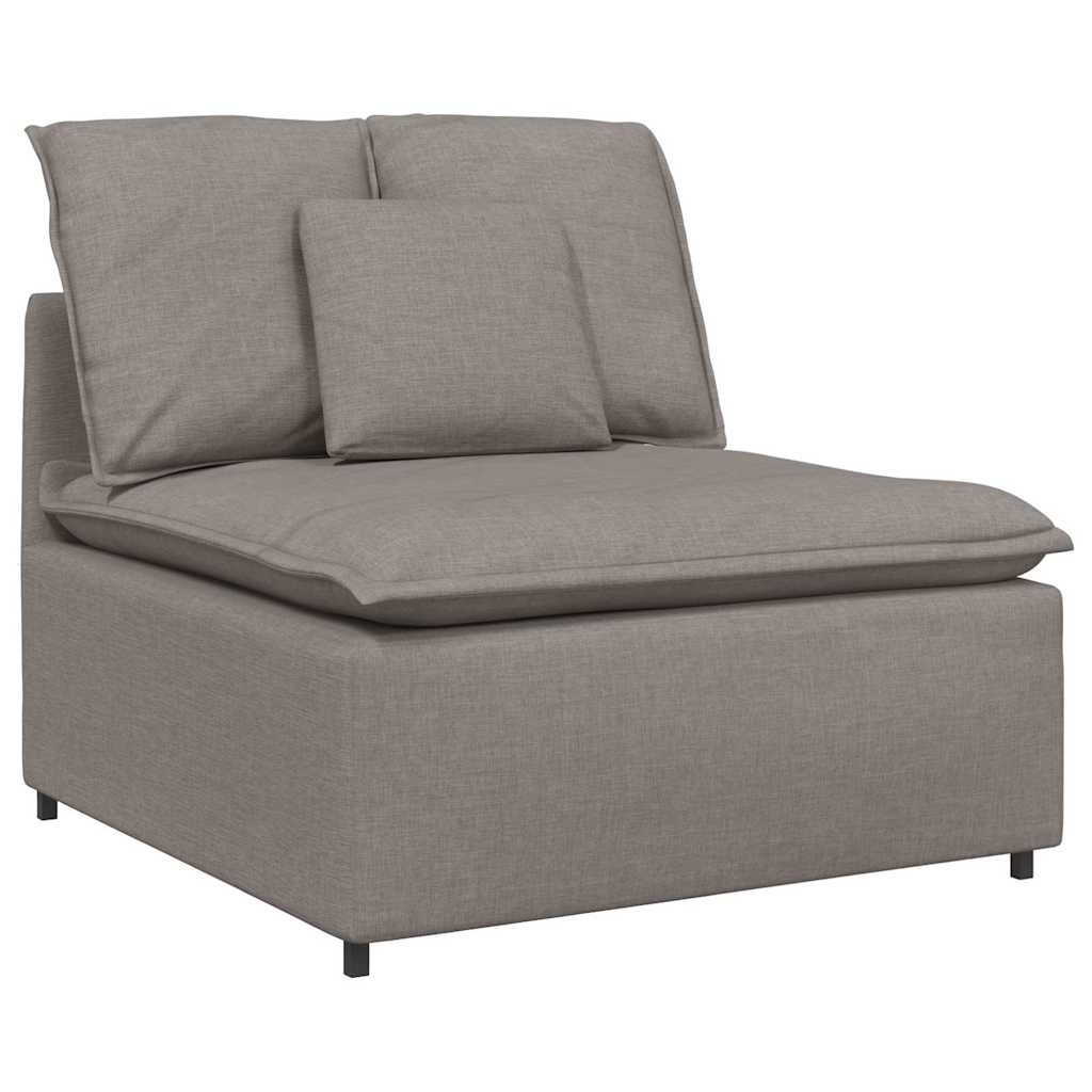 Modulares Sofa Mittelmodul mit Kissen Taupe 100 cm