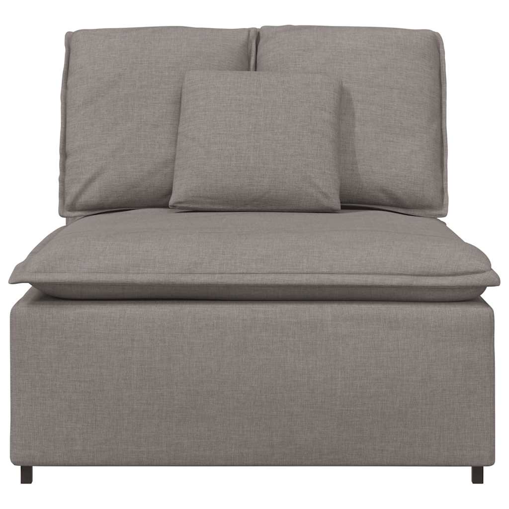 Modulares Sofa Mittelmodul mit Kissen Taupe 100 cm