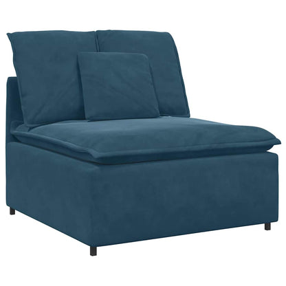Modulares Sofa Mittelmodul mit Kissen Blau 100 cm