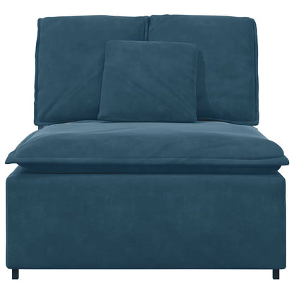 Modulares Sofa Mittelmodul mit Kissen Blau 100 cm
