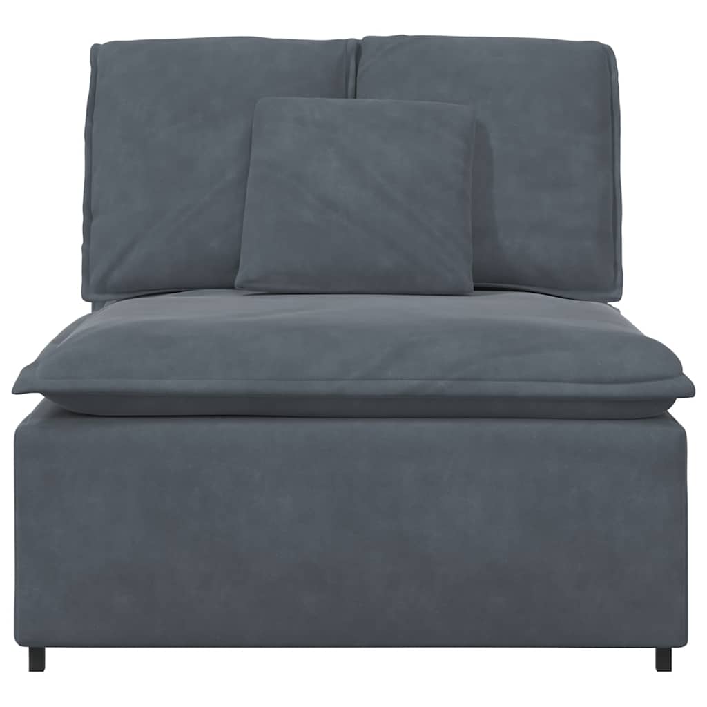 Modulares Sofa Mittelmodul mit Kissen Dunkelgrau 100 cm