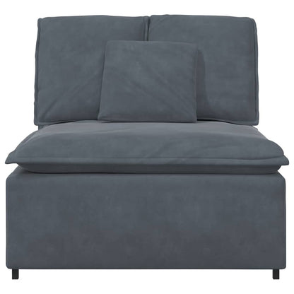 Modulares Sofa Mittelmodul mit Kissen Dunkelgrau 100 cm