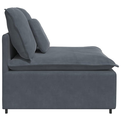 Modulares Sofa Mittelmodul mit Kissen Dunkelgrau 100 cm