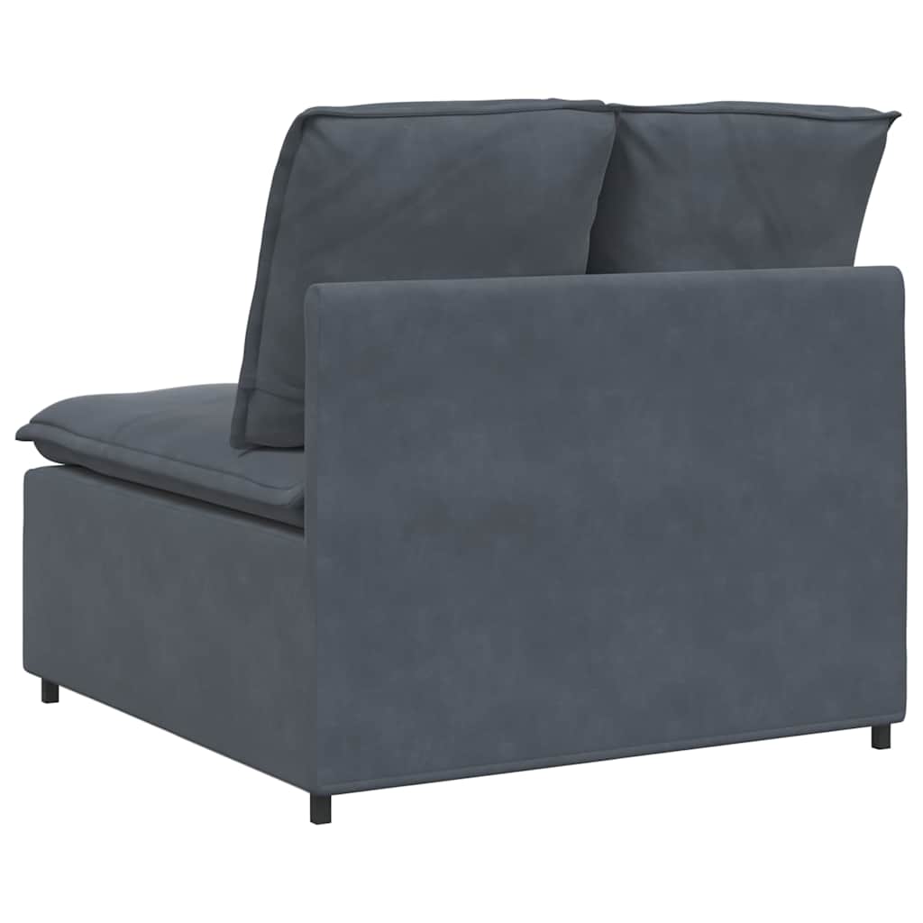 Modulares Sofa Mittelmodul mit Kissen Dunkelgrau 100 cm