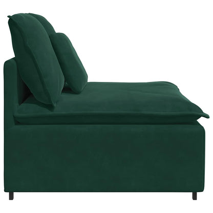 Modulares Sofa Mittelmodul mit Kissen Dunkelgrün 100 cm