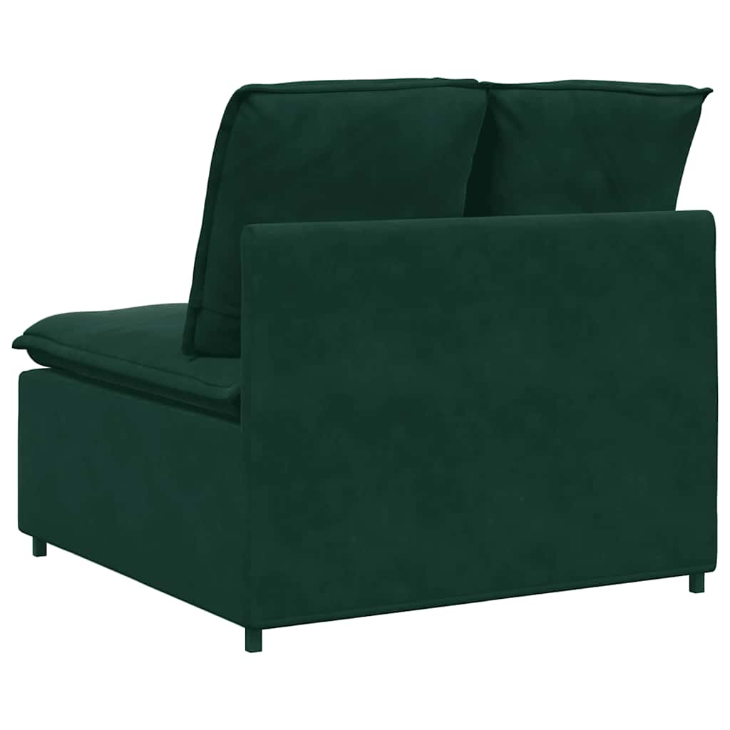 Modulares Sofa Mittelmodul mit Kissen Dunkelgrün 100 cm