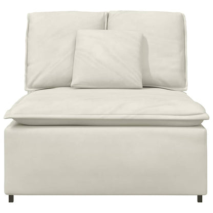 Modulares Sofa Mittelmodul mit Kissen Creme 100 cm