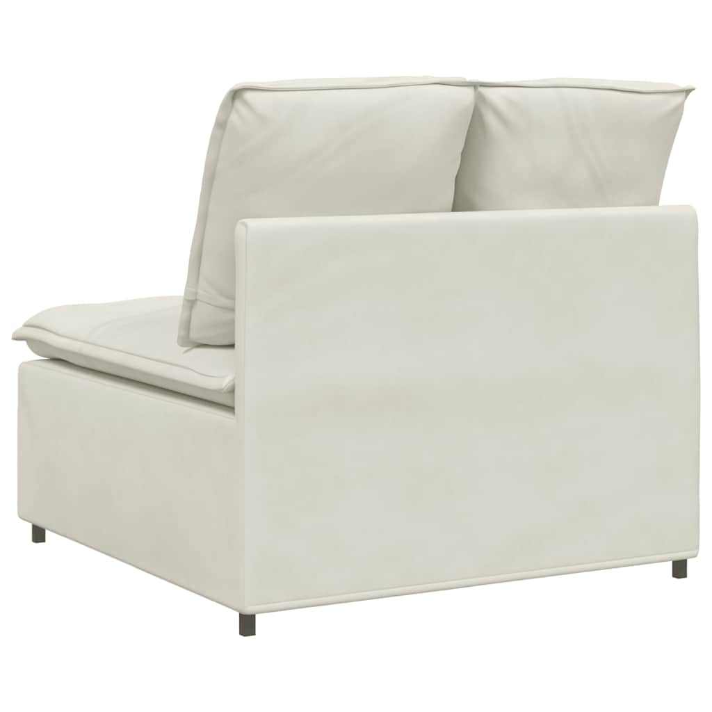 Modulares Sofa Mittelmodul mit Kissen Creme 100 cm