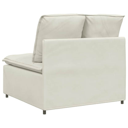 Modulares Sofa Mittelmodul mit Kissen Creme 100 cm
