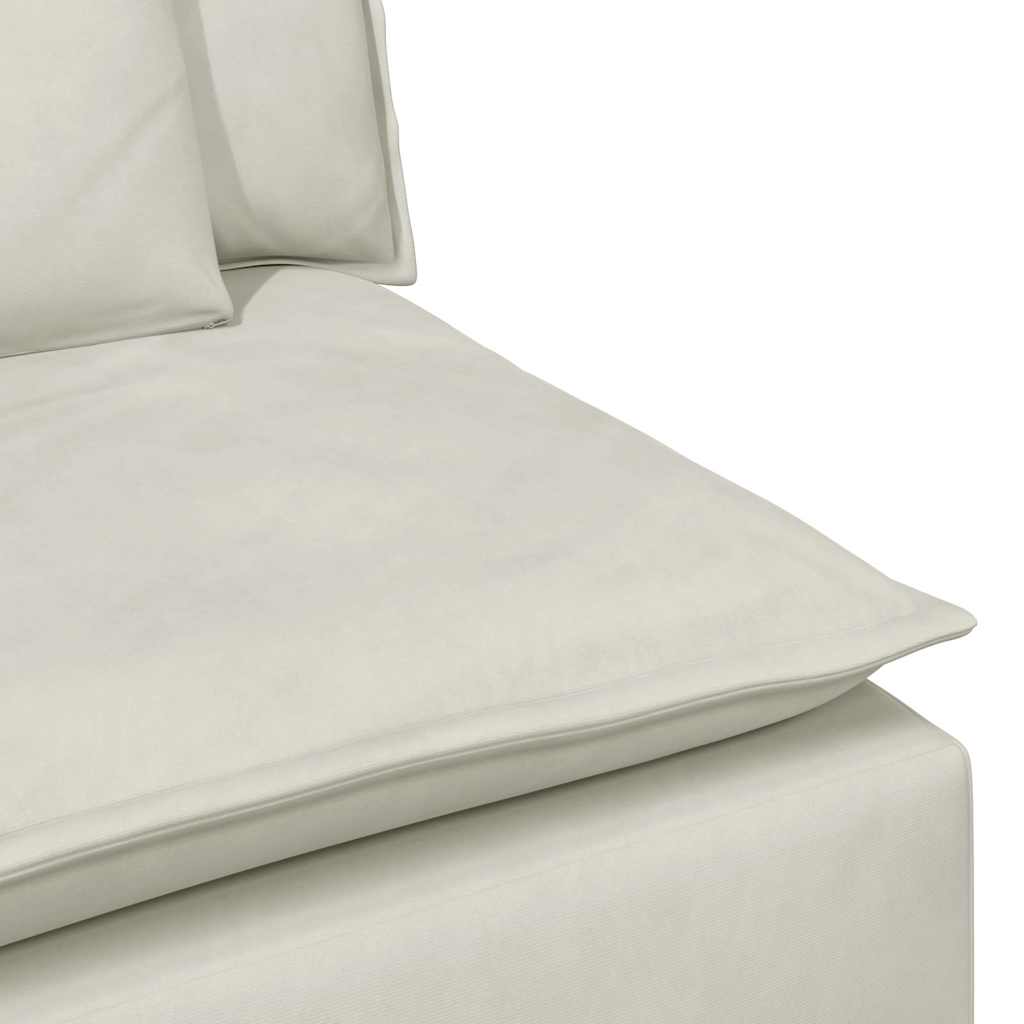Modulares Sofa Mittelmodul mit Kissen Creme 100 cm