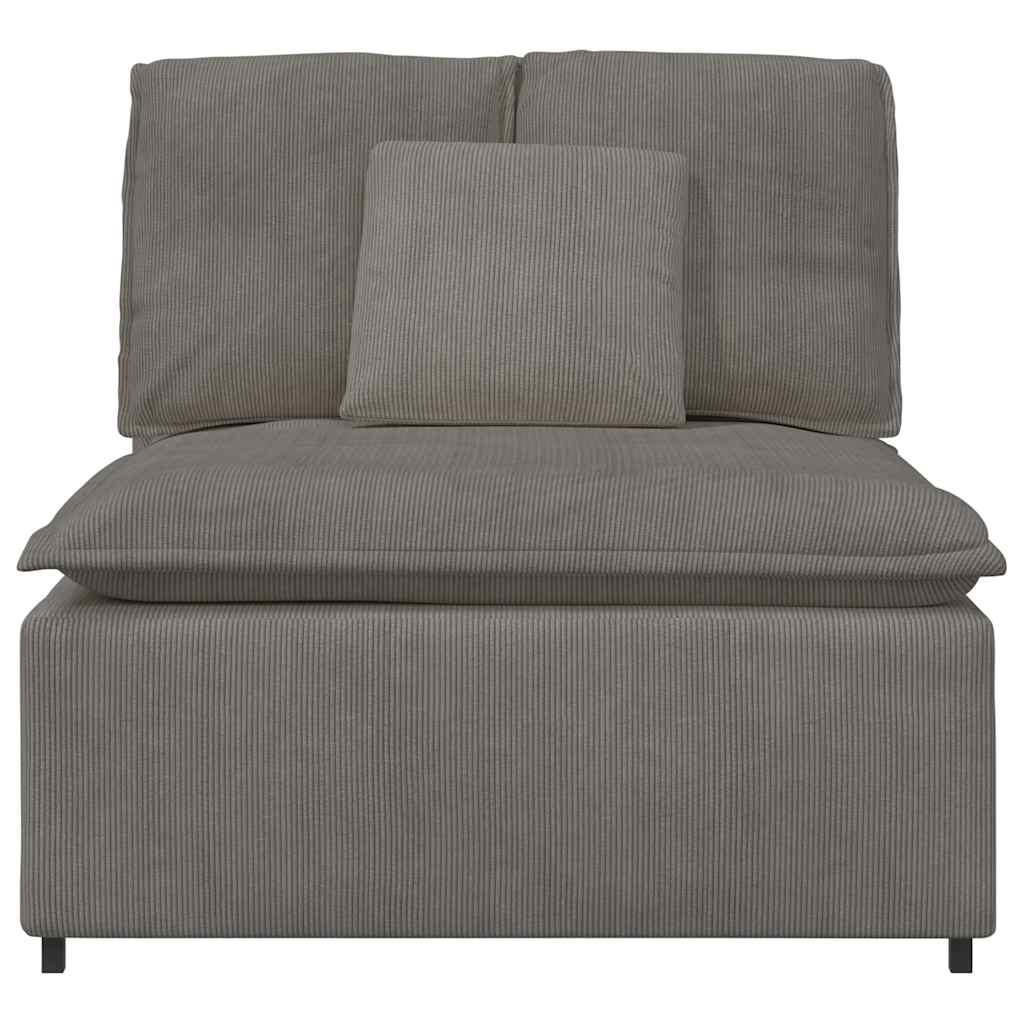 Modulares Sofa Mittelmodul mit Kissen Hellgrau 100 cm