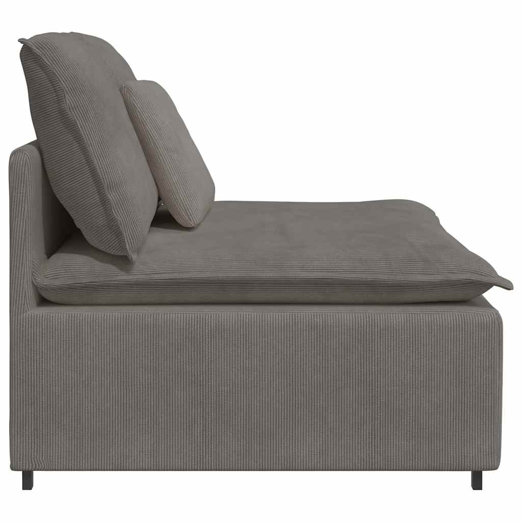 Modulares Sofa Mittelmodul mit Kissen Hellgrau 100 cm