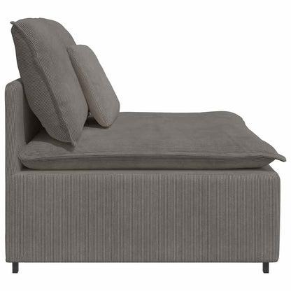 Modulares Sofa Mittelmodul mit Kissen Hellgrau 100 cm