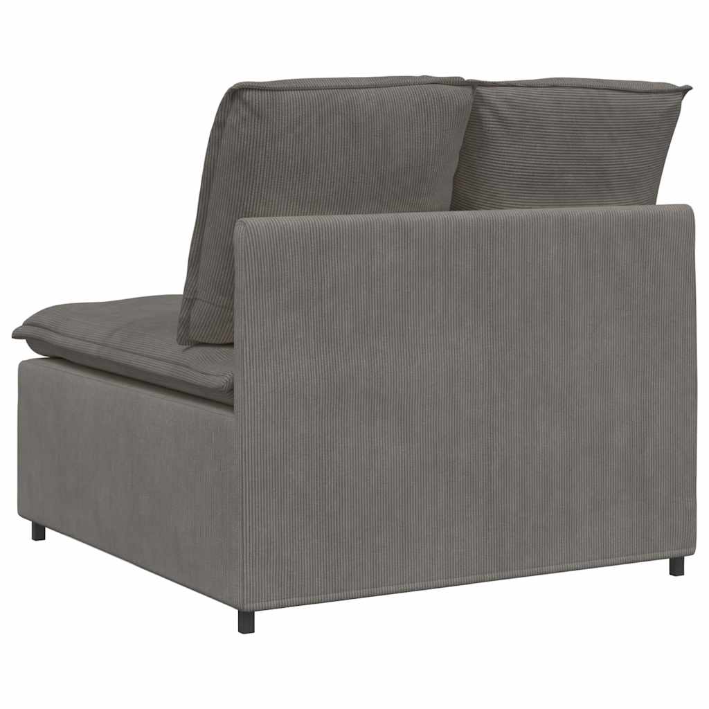 Modulares Sofa Mittelmodul mit Kissen Hellgrau 100 cm