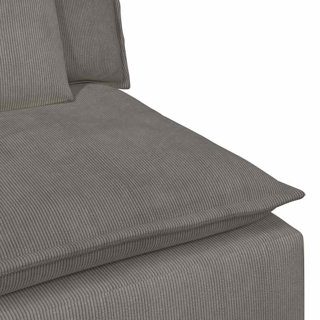 Modulares Sofa Mittelmodul mit Kissen Hellgrau 100 cm