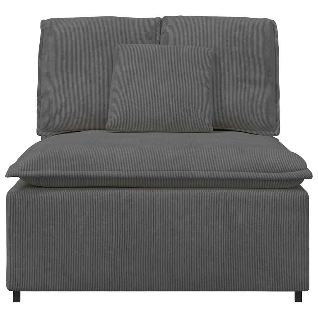 Modulares Sofa Mittelmodul mit Kissen Dunkelgrau 100 cm