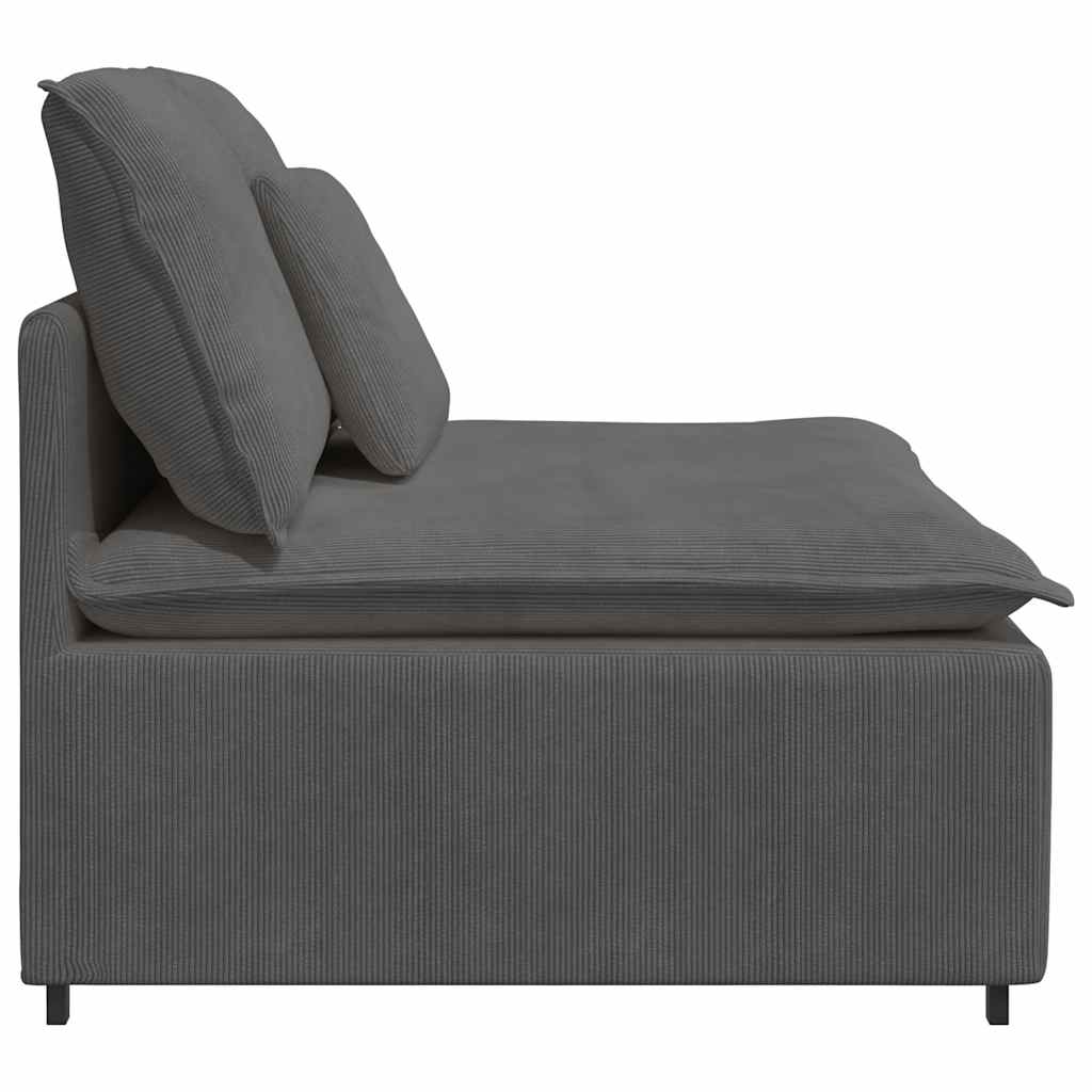 Modulares Sofa Mittelmodul mit Kissen Dunkelgrau 100 cm