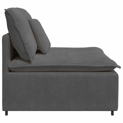 Modulares Sofa Mittelmodul mit Kissen Dunkelgrau 100 cm