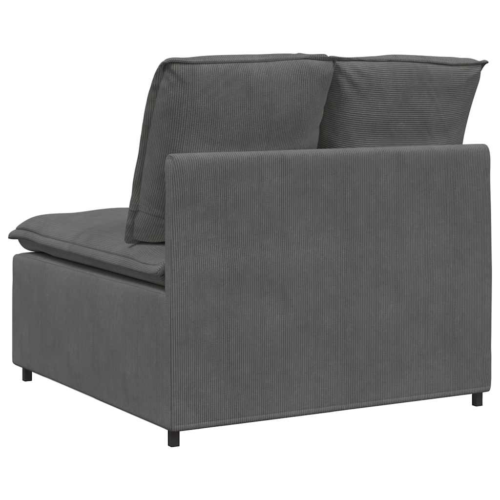 Modulares Sofa Mittelmodul mit Kissen Dunkelgrau 100 cm