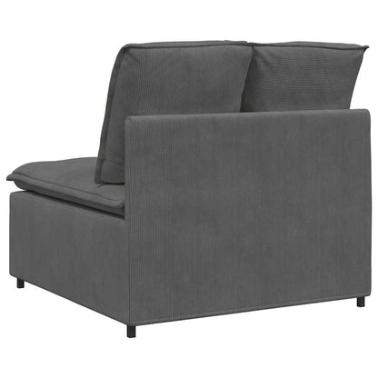 Modulares Sofa Mittelmodul mit Kissen Dunkelgrau 100 cm