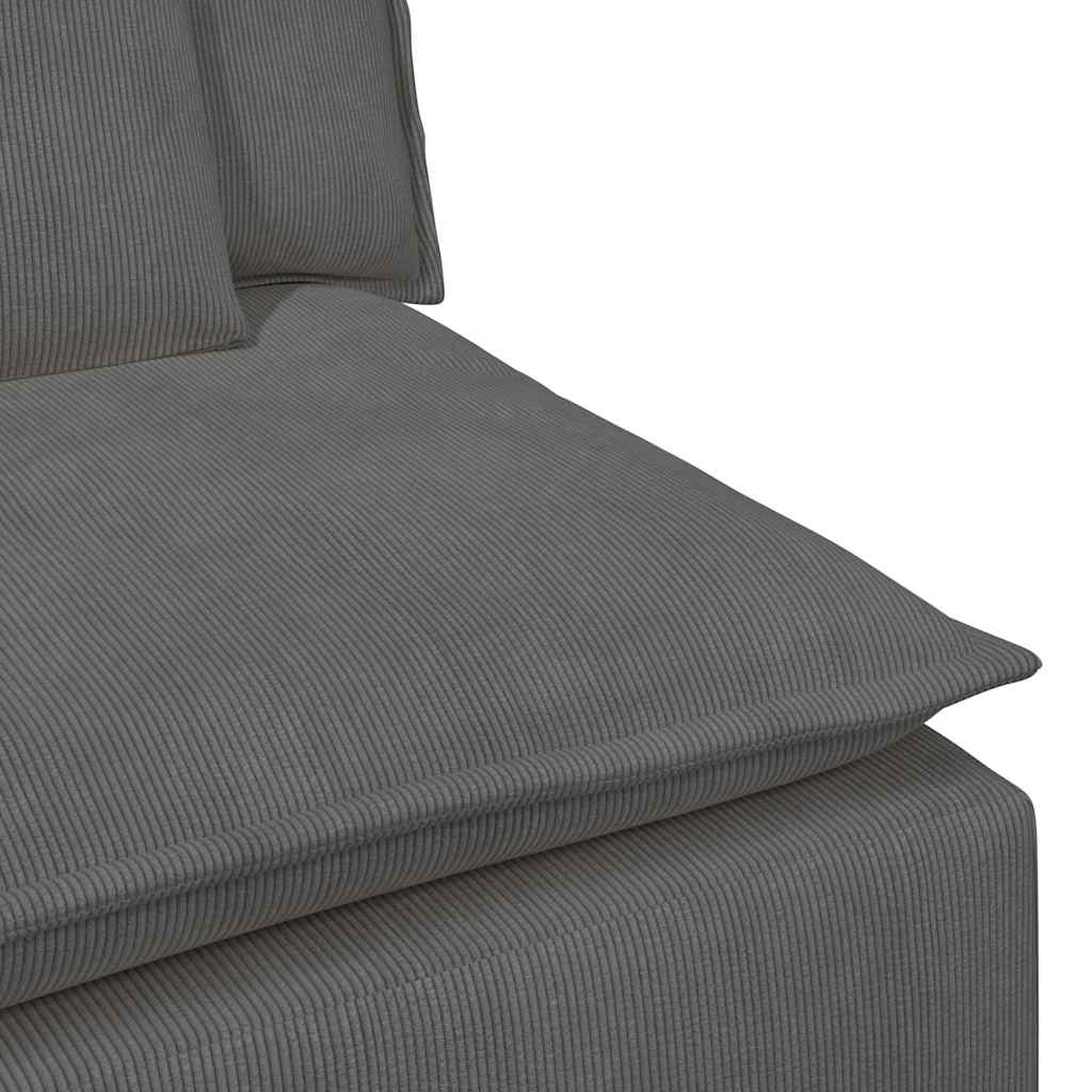 Modulares Sofa Mittelmodul mit Kissen Dunkelgrau 100 cm