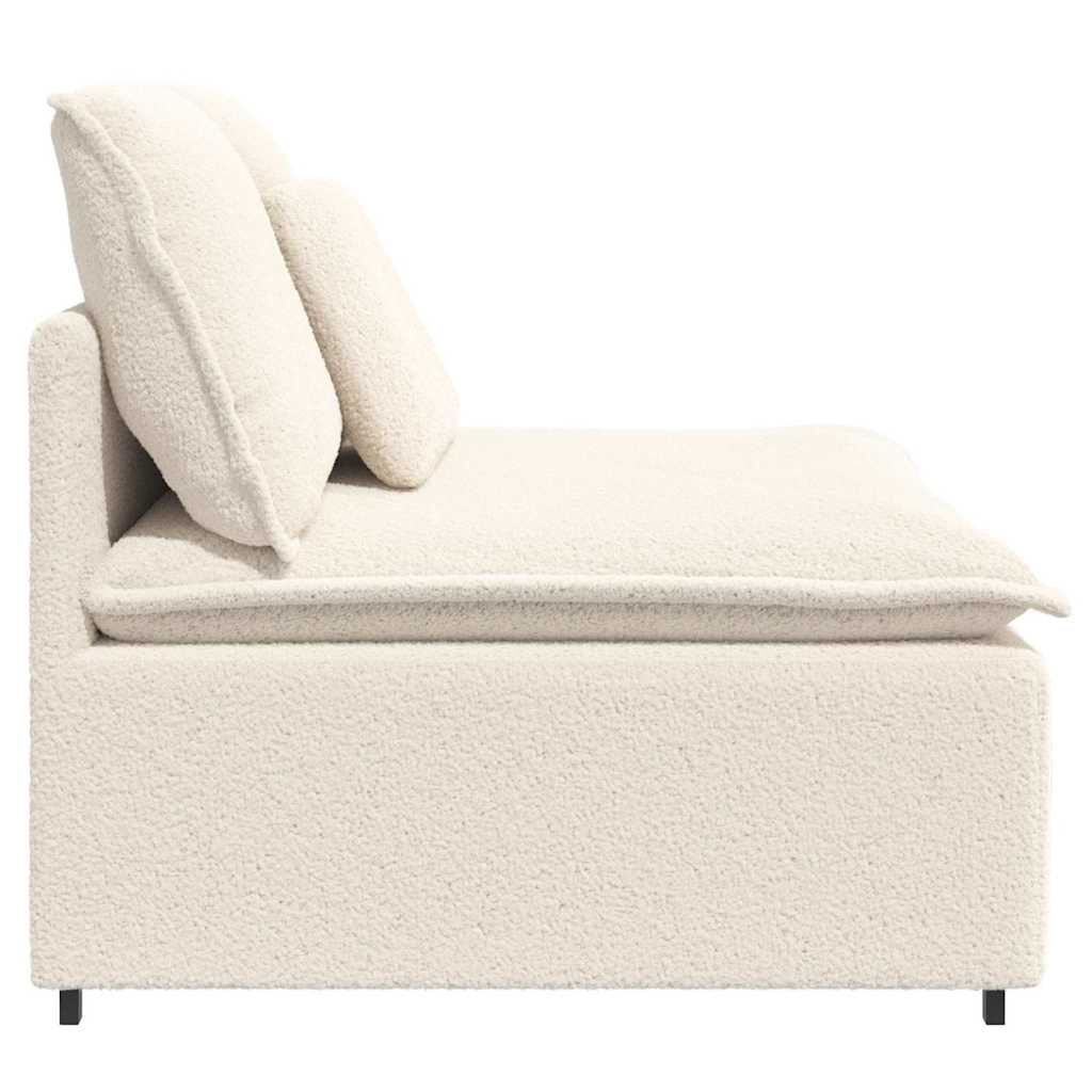 Modulares Sofa Mittelmodul mit Kissen Creme 100 cm