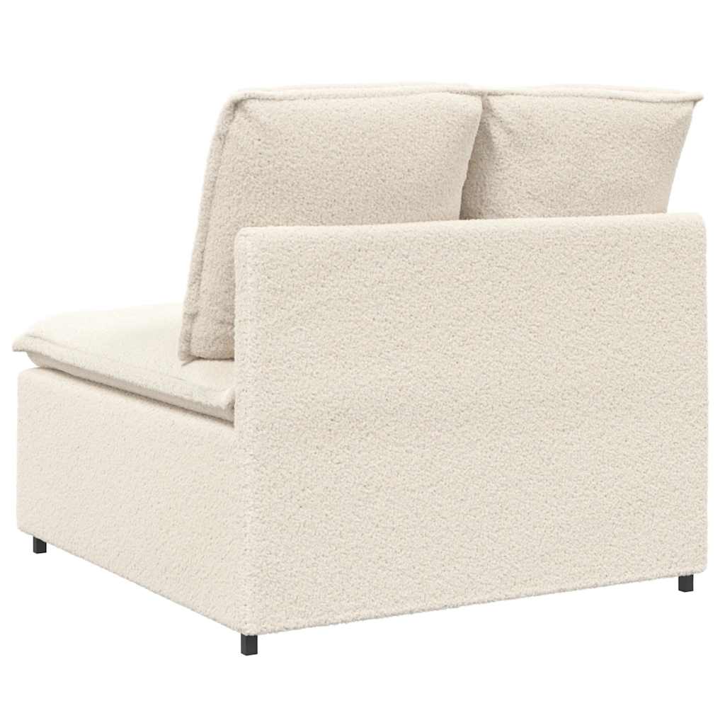 Modulares Sofa Mittelmodul mit Kissen Creme 100 cm