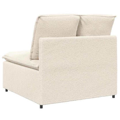 Modulares Sofa Mittelmodul mit Kissen Creme 100 cm