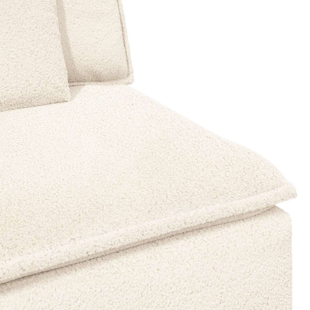 Modulares Sofa Mittelmodul mit Kissen Creme 100 cm