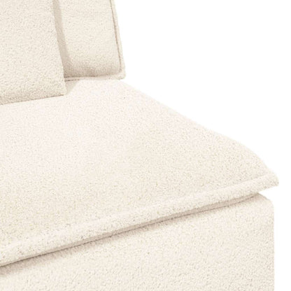 Modulares Sofa Mittelmodul mit Kissen Creme 100 cm
