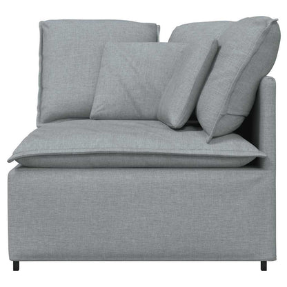 Modulares Sofa Eckmodul mit Kissen Hellgrau 100 cm